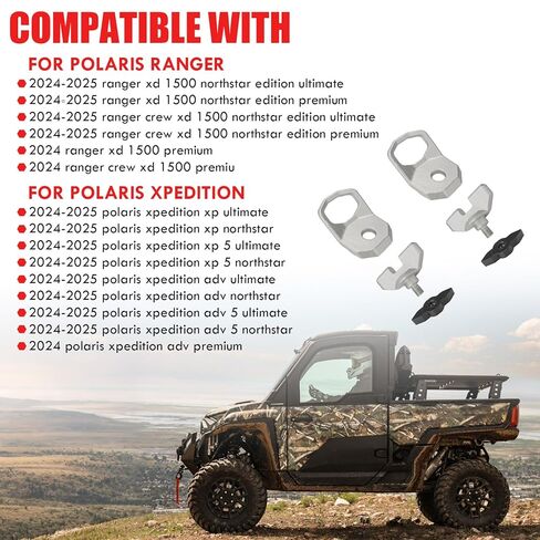 حلقات Max D من Lock and Ride مصنوعة من الفولاذ عالي التحمل مكونة من قطعتين متوافقة مع Polaris Ranger/Xpedition XD 1500 2024-2025 استبدال 2889620 2890894 in Saudi Arabia