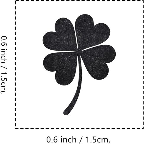 Four Leaves Clover Rubber Stamp, 3/5 Inch Small Mini Stamp for Scrapbooking Card Making Planner in Saudi Arabia