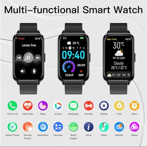 Bctemno Smart Watch Smart Watches for Women(Answer/Make Call), Watch for Men1.7 Smartwatch Fitness Tracker for Android and iOS Phones with Heart Rate Sleep Tracking, 28 Sport Modes, Blood Oxygen in Saudi Arabia