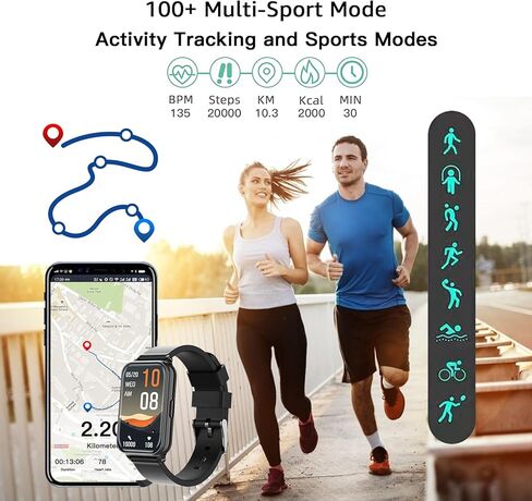 Bctemno Smart Watch Smart Watches for Women(Answer/Make Call), Watch for Men1.7 Smartwatch Fitness Tracker for Android and iOS Phones with Heart Rate Sleep Tracking, 28 Sport Modes, Blood Oxygen in Saudi Arabia