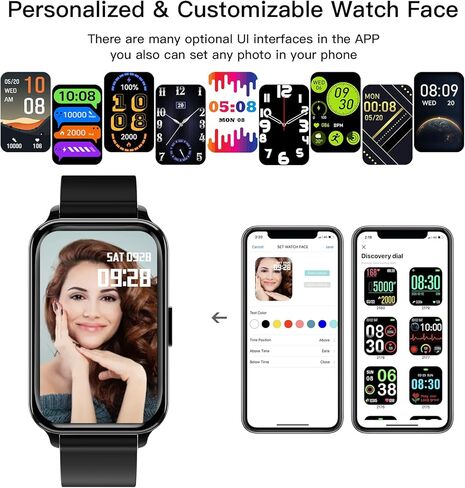 Bctemno Smart Watch Smart Watches for Women(Answer/Make Call), Watch for Men1.7 Smartwatch Fitness Tracker for Android and iOS Phones with Heart Rate Sleep Tracking, 28 Sport Modes, Blood Oxygen in Saudi Arabia