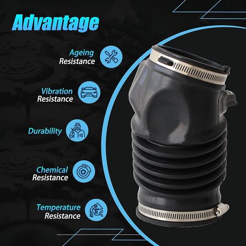 17228-RYE-A10 Air Intake Hose Fit 2010-2013 for Acura MDX Base Sport Utility 4-Door 3.7L V6 GAS SOHC Naturally Aspirated J37A1,Engine Air Cleaner Intake Hose Duct Tube Boot with Clamps,17228RYEA10 in Saudi Arabia