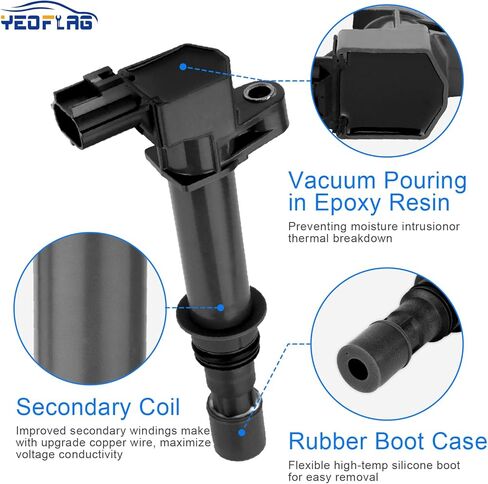 Ignition Coil Pack DG511 Pack of 8 Compatible With Ford 2005-2008 Mustang V8 4.6L Replacement for C1541 FD508 in Kuwait