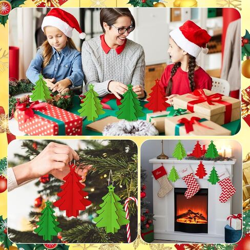 Chunful 36 Pcs DIY Christmas Wood Crafts to Paint 3D Unfinished Wooden Ornaments Christmas Hanging Cutouts Blank Hollow Wood Gingerbread Man Holiday Wooden Slice for Xmas Tree Decorations in Saudi Arabia
