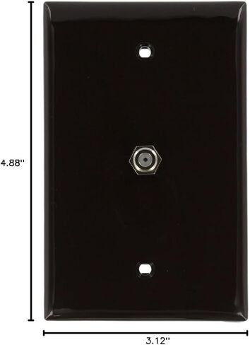 Leviton 40539-MT مقبس حائط فيديو متوسط ​​الحجم، موصل F، لون اللوز الخفيف in Kuwait