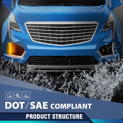 PIT66 مصباح إشارة الانعطاف الأمامي مصباح هالوجين مناسب لجانب الراكب الأيمن Cadillac XT5 (الطراز الفرعي: Base، Luxury، Platinum، Premium Luxury) 2017 2018 2019 84496126، GM2531136 عدسة كهرمانية بيضاء in Saudi Arabia