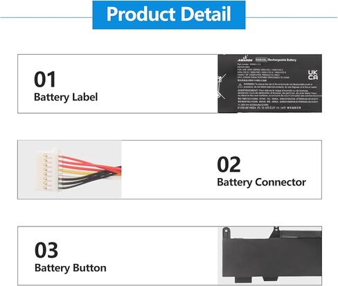 HT03XL L11119-855 Laptop Battery for HP Pavilion 14-CE 14-CF 14-DF 14-CM 14-CK 14-DF 15-DA 15-CS 15-DW 15-DB 17-by 17-CA Series 15-CS0053CL 15-DW0033NR 15-DA0014DX L11421-542 L11421-2C2 HT03041XL in Kuwait