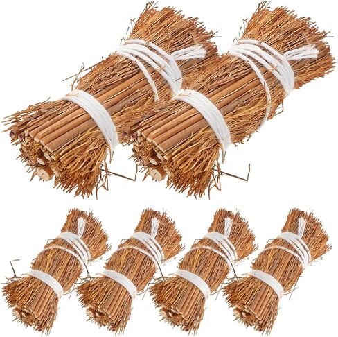 6 قطع من SUPVOX Mini Hay Bale S، 1. أكوام قش مزخرفة مصنوعة يدويًا مقاس 1.57 سم لبيت الدمى والحرف اليدوية والمزرعة وديكورات طاولات حصاد الخريف in Kuwait