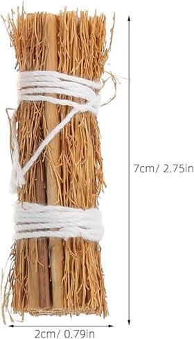 6 قطع من SUPVOX Mini Hay Bale S، 1. أكوام قش مزخرفة مصنوعة يدويًا مقاس 1.57 سم لبيت الدمى والحرف اليدوية والمزرعة وديكورات طاولات حصاد الخريف in Kuwait