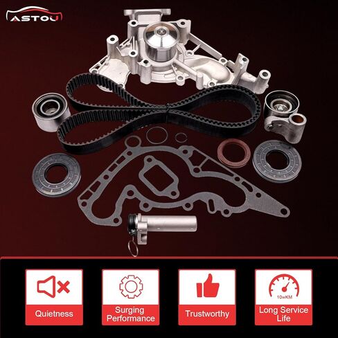 Timing Belt Kit w/Water Pump Fit for Toyota for Land Cruiser 4.7L 1998-2007 for Toyota for Tundra 4.7L 2000-2009 for Lexus for GS400 4.0L 1998-2000 Replace Timing Belt OEM - TS26298 in Saudi Arabia