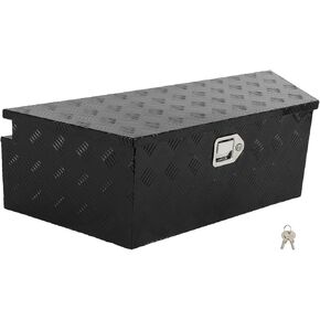 SCITOO 39inch Heavy Duty Truck Bed Tool Box Chest Box Trailer Tongue Box for Pick Up Truck Bed RV Trailer Black Trapezoid Truck Bed Storage with Lock and Keys in Saudi Arabia