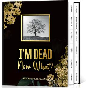 Lanpn I'm Dead, Now What Journal, End of Life Planner Death Book Organizer with Tabs, When I Die Planning Journals for Senior, Final Wishes & Financial Estate Planners, Leather Hardcover in Kuwait