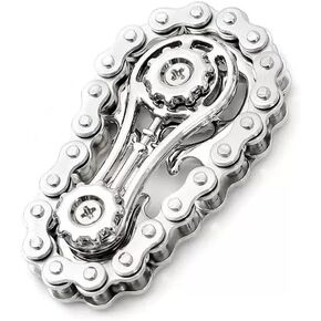 Metal Chain Fidget Toy for Adults | Bike Gear Sensory Stim Toy for Stress & Anxiety Relief | Cool Office Desk Gadget - Gift for Men(ADHD & Autism Friendly, Colorful)​ (Black) in Saudi Arabia