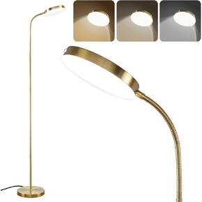 Floor Lamp, LED Floor Lamps for Living Room, Stepless Adjust Color Temperatures & Brightness Standing Lamp with Touch Control Tall Lamps Adjustable Gooseneck Reading Floor Lamp (Black) in Kuwait