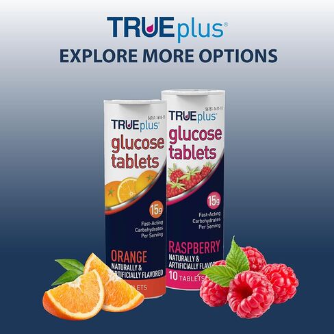 TRUEplus Glucose Tablets, Orange Flavor - 6X 10ct Tubes in Saudi Arabia