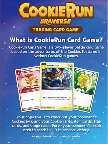 لعبة بطاقات التداول CookieRun: عرض معزز للبداية الشجاعة | 2 لاعب TCG تنافسي | تتضمن 28 عبوة معززة مع 9 بطاقات لكل منها in Kuwait
