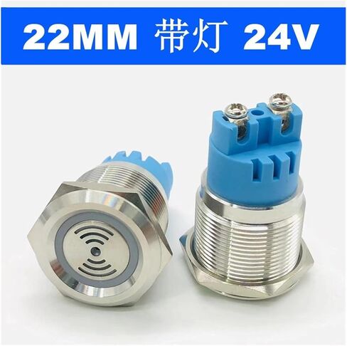 High-Decibel Metal Buzzer, 16mm, 19mm, 22mm, Alarm, Intermittent Flashing, Intermittent Audible and Visual, 12V, 24V (22mm High-Decibel 24V). in Saudi Arabia