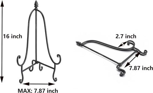 Plate Stand White 9.5" H Plate Holder For Display Stand White Book Stand in Kuwait