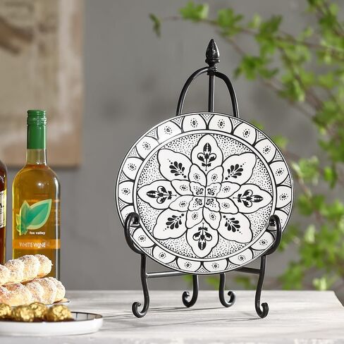 Plate Stand White 9.5" H Plate Holder For Display Stand White Book Stand in Kuwait