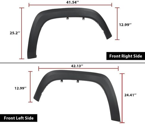 Apply to Front Fender Flares for Toyota Tacoma 2016-2021 - Compatible with OEM Parts 7587104060, TO1291109, 7587204060, TO1290109 - Driver & Passenger Side in Saudi Arabia