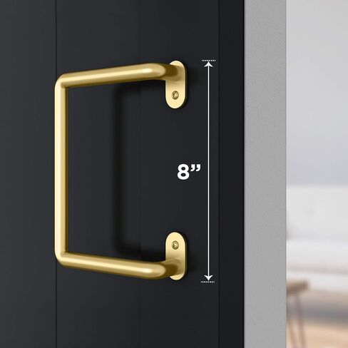 National Hardware N700-103 Interior Sliding Barn Door Hardware Troy Pull, 8 in, Matte Black in Kuwait