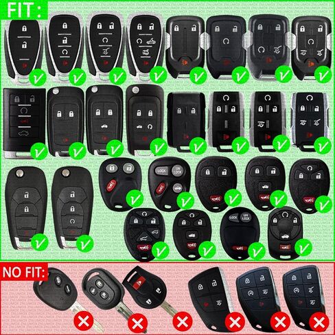 Key Fob Replacement Batteries for Chevy & GMC (Silverado Equinox Malibu Traverse Cruze Sierra Acadia Terrain Colorado Impala Trax Camaro Tahoe Yukon Trailblazer) Remote Key (2-Pack) (Check Fit Guide) in Kuwait