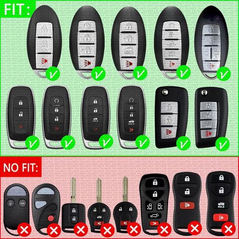 استبدال بطارية Key Fob لنيسان روج ألتيما سينترا فيرسا باثفايندر مورانو ماكسيما كيكس تيتان فرونتير أرمادا ليف جوك كويست 370Z GT-R جهاز التحكم عن بعد الذكي (عبوة من 2) in Kuwait