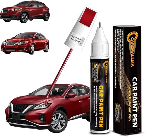 QAB لؤلؤة بيضاء ثلاثية الطبقات طلاء السيارة لنيسان، لون دقيق لطلاء السيارة إصلاح الخدوش طقم أقلام إصلاح سريع وسهل لرقائق السيارة وخدوش السيارات in Kuwait