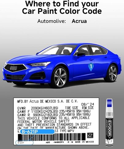 Platinum White Pearl(NH-883P) Touch Up Paint Compatible with Acura Exact Match 2 in 1 Touch up Paint for Chips and Nicks Repair with 2pcs Disposable Micro Applicators in Kuwait