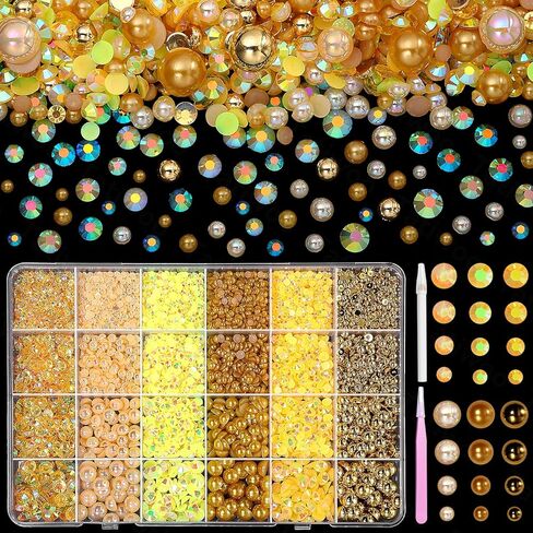 9000 Pcs Pearls and Jelly Resin Rhinestones for Crafting Mix Size 3/4/5/6/8mm Purple Half Pearl and Jelly Rhinestones Bedazzling Gems for DIY Crafts in Saudi Arabia
