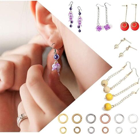 360Pcs 6 Colors 2 Sizes Brass Open Jump Rings 4mm 6mm Unsoldered O Ring Connectors Assorted Jewelry Making Jump Rings for Keychains Necklace Repair and DIY Crafts Gifts, Mixed Colors in Saudi Arabia