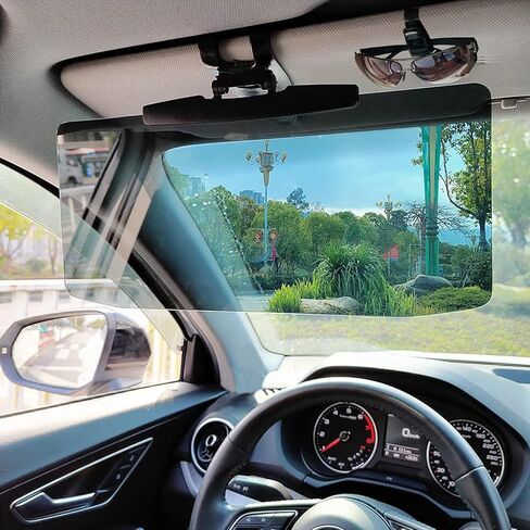 Upgraded Large Sun Visor for Car, Sun Visor Extender for CarsVersion to Block UV Adjustable Angle, Anti-Glare, Universal for Cars, Trucks, SUVs (Style1-1P) in Saudi Arabia