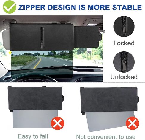 Polarized Sun Visor Extender for Car, UV400 Sun Visor Extension with Polarized Glare Protection and Side Sunshade, Anti-Glare Visor for Clearer Vision and Safe Driving -Driver Side in Saudi Arabia