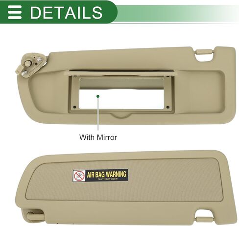 Motoforti الجانب الأيسر للسائق حاجب من الشمس للسيارة Honda Civic 2006-2008 No.83280-SNA-A01ZB نسيج زجاجي بلاستيكي كاكي كتلة ضوء الشمس in Saudi Arabia