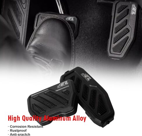 Dead Pedal Left Foot Rest Pad for Jeep Wrangler JL JLU/Gladiator JT 2018 2019 2020 2021 2022 2023 Driver Side Kick Panel Pads Cover Aluminum Anti-Slip Adjustable Pedals in Kuwait