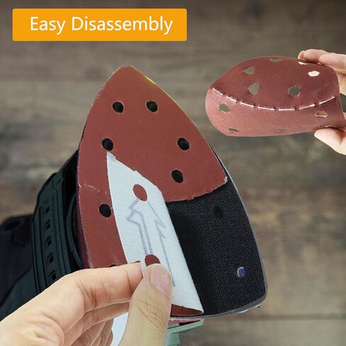 33pcs Sand Paper Mouse Sander Sandpaper 60-1500 Grits with 2pcs Detail Sander Paper Interface Pad Hook and Loop Triangle Sanding Pads with 5 Holes for 140mm Sanding Machine in Saudi Arabia
