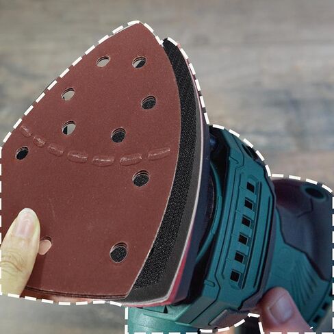 33pcs Sand Paper Mouse Sander Sandpaper 60-1500 Grits with 2pcs Detail Sander Paper Interface Pad Hook and Loop Triangle Sanding Pads with 5 Holes for 140mm Sanding Machine in Saudi Arabia