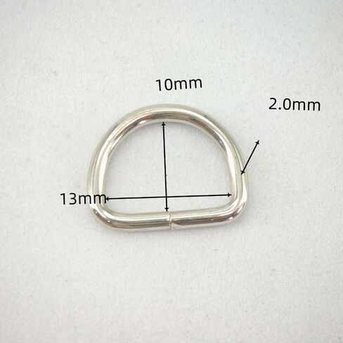 10PCS 3/8 and 1/2 Inch D-Ring Metal Buckles for Dog Collars, Purses, Clothing, Bags (Gold/Silver) in Saudi Arabia