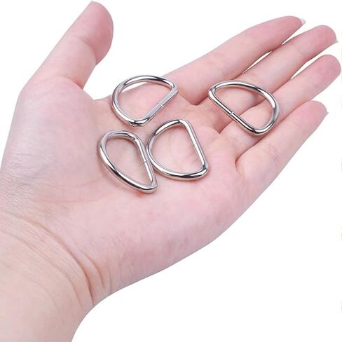 10PCS 3/8 and 1/2 Inch D-Ring Metal Buckles for Dog Collars, Purses, Clothing, Bags (Gold/Silver) in Saudi Arabia