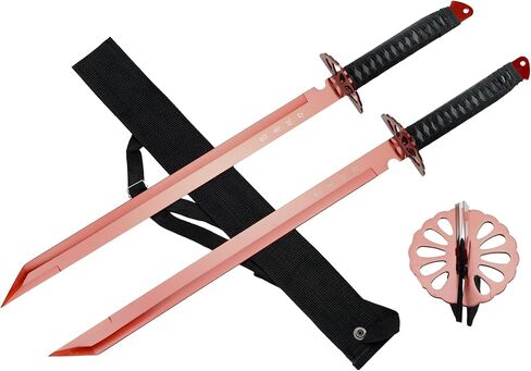 BladesUSA HK-6183 Twin Ninja Swords, Two-Piece Set, Black, 28-Inch Overall in Saudi Arabia