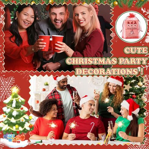 24 Set Christmas Bracelets with Wish Card Organza Bags Xmas Adjustable Multicolor Braided Bracelet Wax Rope Bracelets with Santa Snowflake Xmas Tree for Women Men in Saudi Arabia