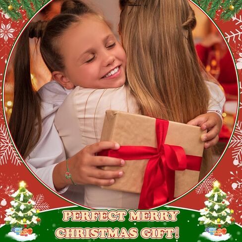 24 Set Christmas Bracelets with Wish Card Organza Bags Xmas Adjustable Multicolor Braided Bracelet Wax Rope Bracelets with Santa Snowflake Xmas Tree for Women Men in Saudi Arabia
