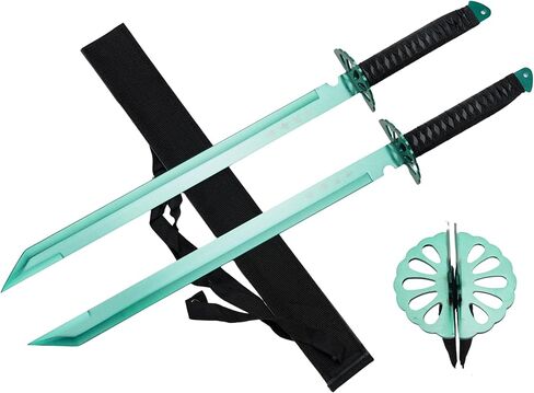 BladesUSA HK-6183 Twin Ninja Swords, Two-Piece Set, Black, 28-Inch Overall in Saudi Arabia