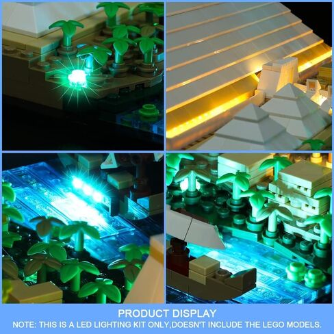 مجموعة إضاءة LED VONADO لهرم Lego العظيم 21058 ومجموعات نماذج Lego الأخرى - إضاءة ديكور المنزل بنفسك in Saudi Arabia