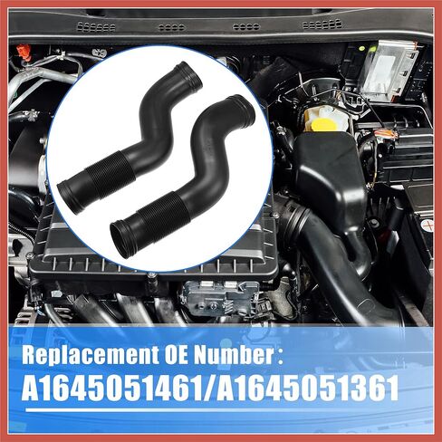 ACROPIX 1 Pair Car Air Intake Hose Tube for Mercedes-Benz GL450 GL550 2008-2012 No.A1645051461/A1645051361 Plastic Black Car Parts in Saudi Arabia