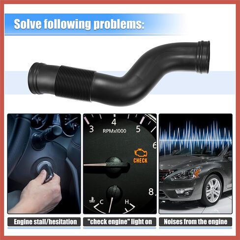 ACROPIX 1 Pair Car Air Intake Hose Tube for Mercedes-Benz GL450 GL550 2008-2012 No.A1645051461/A1645051361 Plastic Black Car Parts in Saudi Arabia