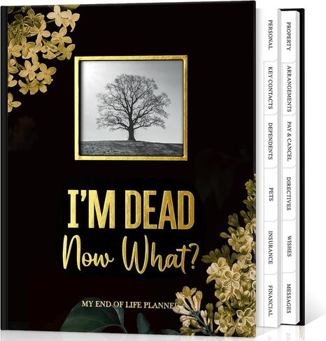 Lanpn I'm Dead, Now What Journal, End of Life Planner Death Book Organizer with Tabs, When I Die Planning Journals for Senior, Final Wishes & Financial Estate Planners, Leather Hardcover in Saudi Arabia