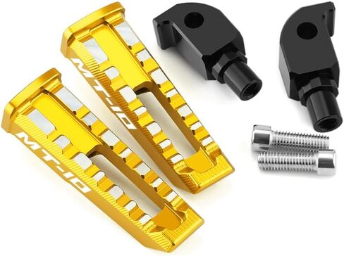 Motorcycle Rear Foot Pegs Passenger Rest Pedal For MT-03 MT-07 MT-09/SP/Tracer/GT MT-10/SP MT-125 Accessories (MT10-3-gold) in Saudi Arabia