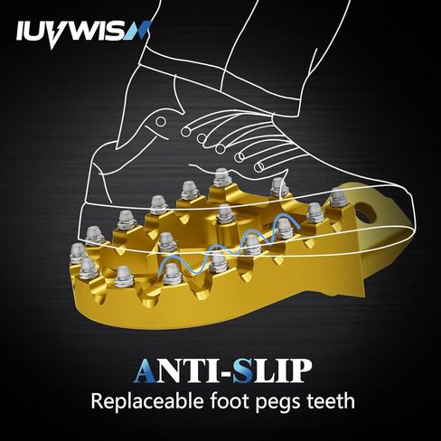 Dirt Bike Footpegs Wider Foot Pegs with Spring CNC for Surron Sur Ron LBX E-Ride Pro SS/SR/S ERide Pro SS 2.0 3.0 Electric Dirt Bike Gold in Saudi Arabia