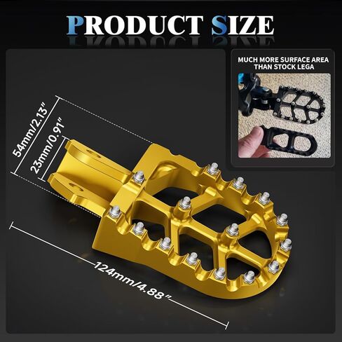 Dirt Bike Footpegs Wider Foot Pegs with Spring CNC for Surron Sur Ron LBX E-Ride Pro SS/SR/S ERide Pro SS 2.0 3.0 Electric Dirt Bike Gold in Saudi Arabia